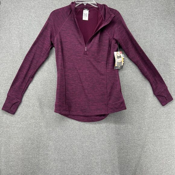 NWT Avia Athletic Jacket Women's Small Half Zip Pullover Purple Thumb Holes - Picture 1 of 7